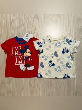 Disney Baby Boy Mickey Mouse 2 Pack T-Shirts Size 18M NWT